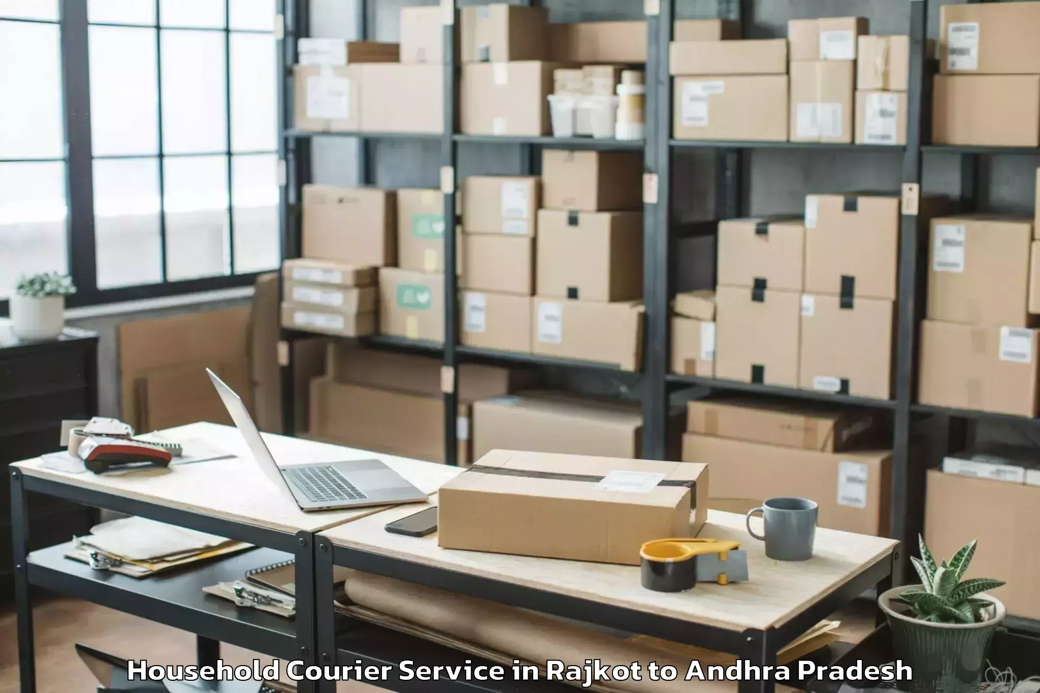 Reliable Rajkot to Lakshminarsupeta Household Courier